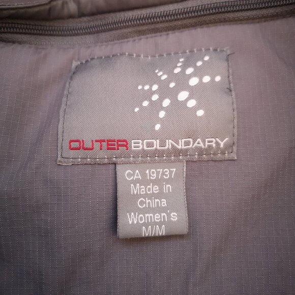 Outer Boundary Smartech Ladies Size Medium Gold & Grey Jacket with Packable Hood - Picture 3 of 15